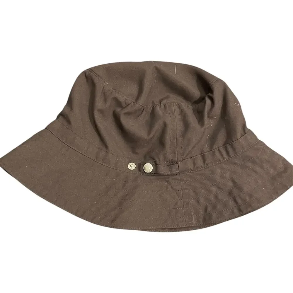 Escada Kids Youth Bucket Hat Dark Brown Cotton Designer Sun Cap Luxury Kids OS